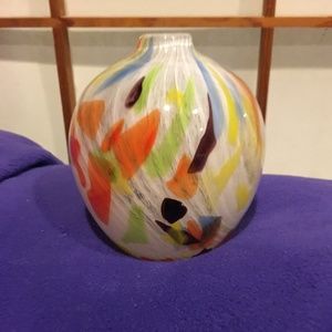 Modern Cased Glass Smaller Bulb Vase - Mint